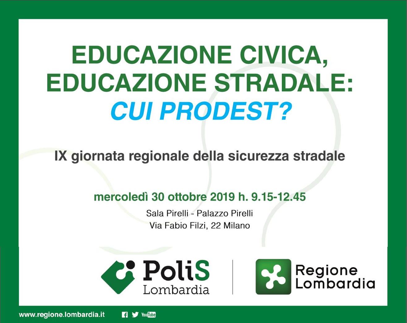 IX giornata regionale della sicurezza stradale