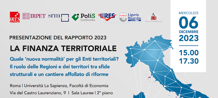 LA FINANZA TERRITORIALE 2023 - EVENTO DI PRESENTAZIONE